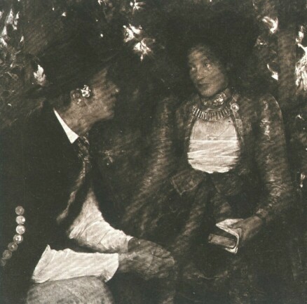 FIATAL PÁR. 1896 STROBENTZ FRIGYES FESTMÉNYE