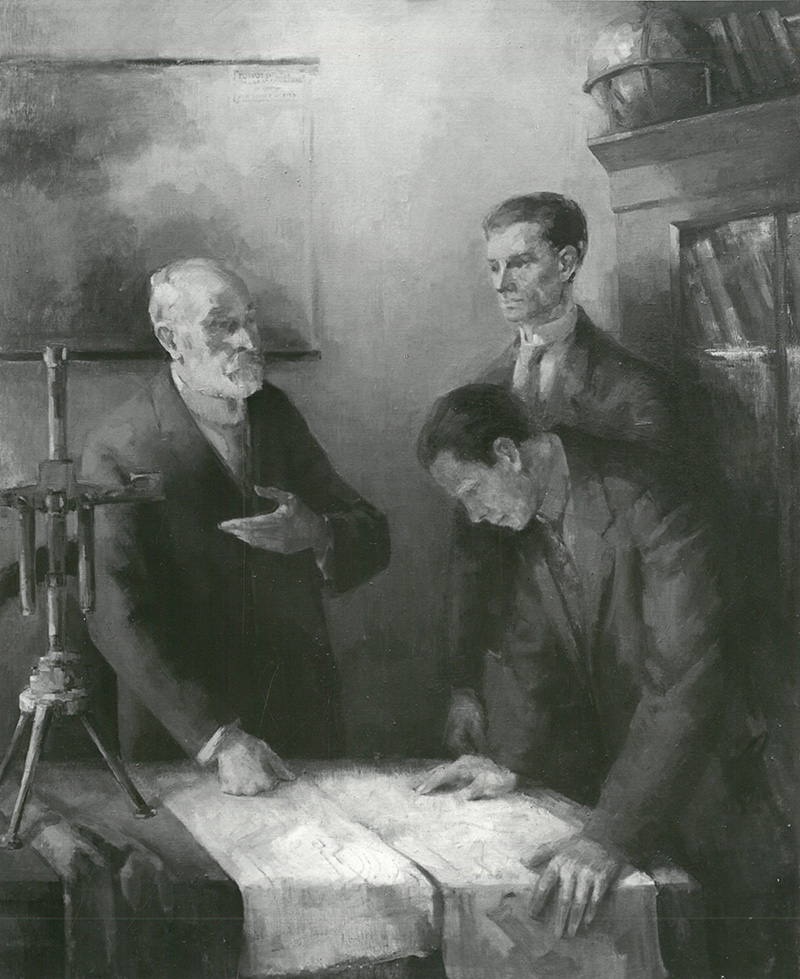 Vati József - Eötvös Loránd munkatársaival