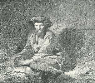 A SZIBÉRIAI FOGOLY<BR>ZICHY MIHÁLY KRÉTARAJZA
