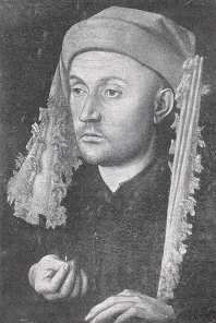 A NAGYSZEBENI BRUKENTHAL-MÚZEUMBÓL ISMERETLEN FÉRFI KÉK CHAPERONNAL JAN VAN EYCK FESTMÉNYE