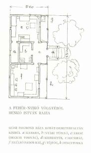 A FEHER-NYIKO V�LGY�B�L BENK� ISTV�N RAJZA (SZ�SZ ZSIGMOND H�ZA KOB�T-DEMETERFALV�N K�ZB�L a: KAMARA, b : NY�RI T�ZEL�, C: ERESZ, (DECK�S TORN�C), d: KIERESZT�S, e: KICSIH�Z, f: EL�LS� PADOS H�Z, g: T�JP�C, h: PINCETORKA)