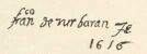 A Lopez Ceperoné tulajdonában levő Conceplio című festmény jelzése, az 1656-os évszámmal, melyet helytelenül 1616-nak olvastak