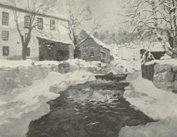TÉL NORVÉGIÁBAN FRITZ THAULOW FESTMÉNYE