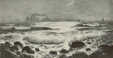 ÁR A LOFOTEN-SZIRTEKNEL THOROLF HOLMBOE FESTMÉNYE