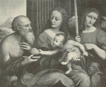 MADONNA, SZ. JEROMOS ÉS MIHÁLY ARKANGYAL GIAN PIETRINO FESTMÉNYE SZÉPMŰVÉSZETI MÚZEUM