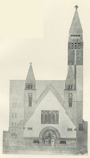 A BUDAPESTI SZT. IMRE TEMPLOM �S F�GIMN�ZIUM ELS� D�JJAL KIT�NTETETT P�LYAM�VE. F�HOMLOKZAT GY�RGYI D�NES M�VE