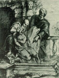 ANTHONIS VAN DYCK: ZSUZSANNA �S A K�T �REG A SZ�PM�V�SZETI M�ZEUM RAJZGY�JTEM�NYE