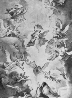 AZ ANGYALI �DV�ZLET MENNYEZETFESTM�NY A GY�RI BENC�S TEMPLOMBAN