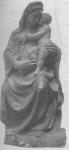 17. �BRA. TOSCANAI MUNKA 1470 T�J�K�R�L: M�RIA A GYERMEKKEL. FESTETT AGYAGSZOBOR.