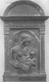 18. �BRA. A PICCOLOMiNiAK MESTERE: MADONNA-RELIEF. BRONZOZOTT AGYAG.