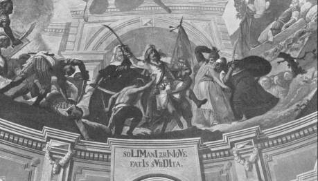 A SZIGETV�RI PL�B�NIATEMPLOM KUPOLAFESTM�NY�NEK R�SZLETE DORFMEISTER FRESK�JA 