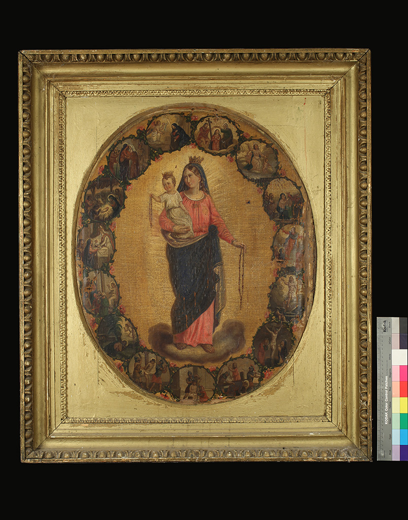 Ismeretlen festő: Rózsafüzér királynéja, 1856