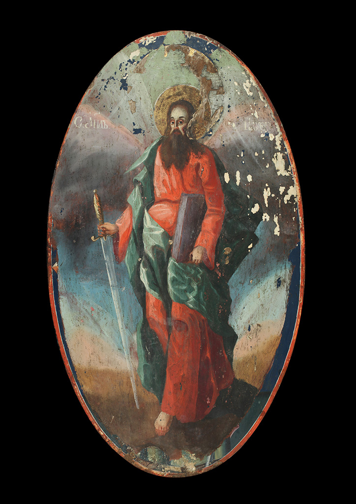Alsónánai mester műhelye: Szent Pál apostol ikon Dunaszekcsőről, 18. sz. közepe