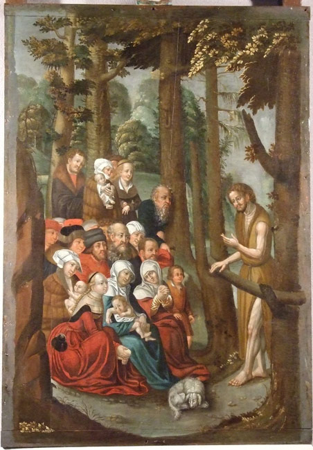 Ismeretlen 16. sz. német festő: Keresztelő Szent János prédikációja