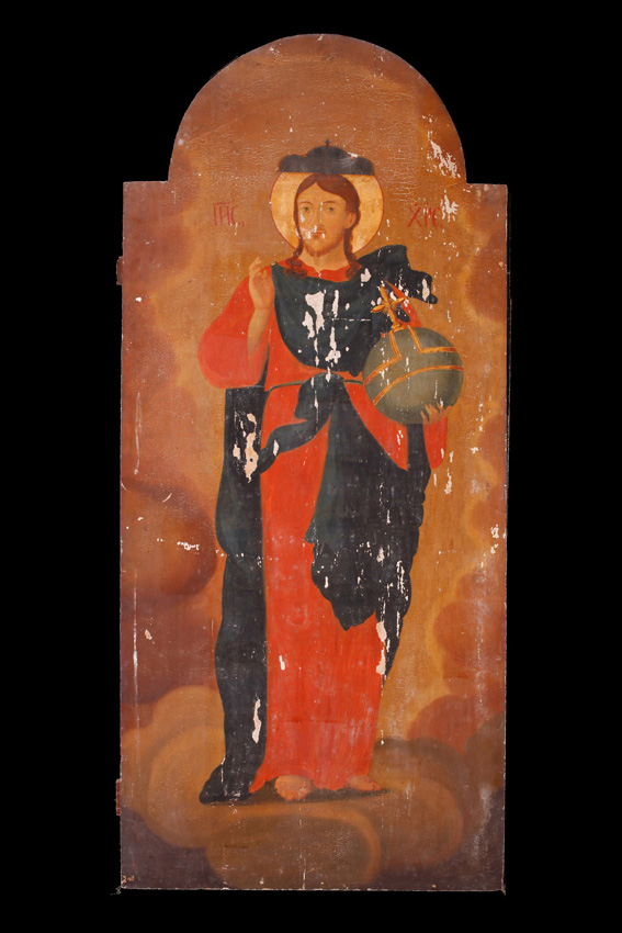 Ismeretlen ikonfestő: Üdvözítő Krisztus, egykori váci trónusikon, 19. sz. eleje