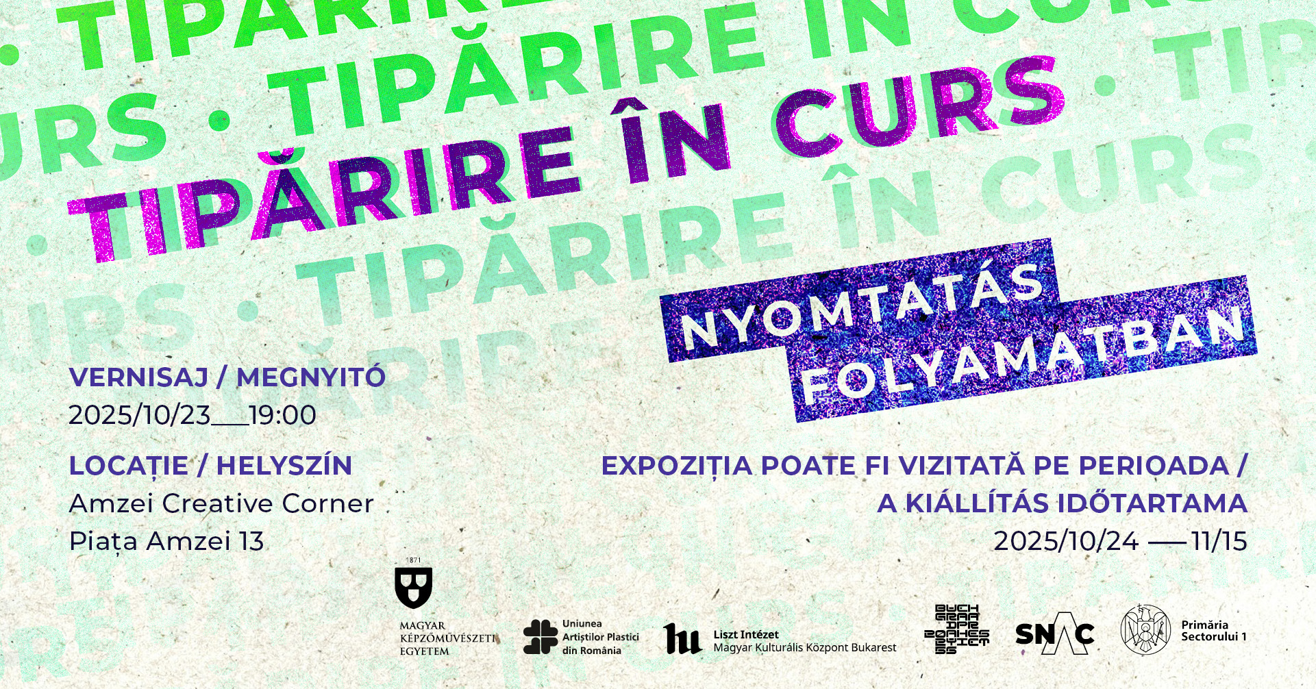 Nyomtatás folyamatban / Tipărire în curs