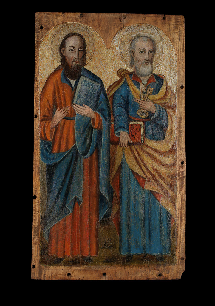 Ismeretlen festő: Szent Péter apostol és Szent Márk evangélista ikonja Kántorjánosiból, 17. sz. vége – 18. sz. első fele