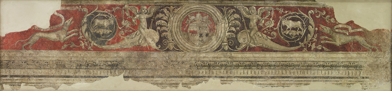 Közép-itáliai festő: Fríz VI. Sándor pápa címerével, 1500 k.