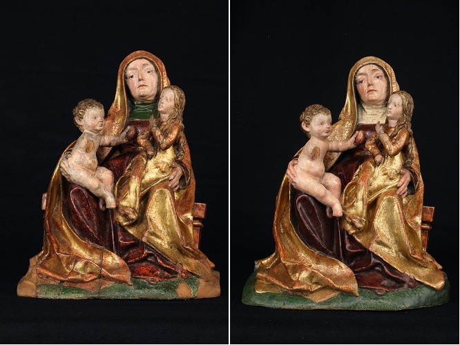 Ismeretlen mester: Szent Anna harmadmagával (Mettercia), 1500 k.