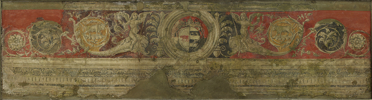 Közép-itáliai festő: Fríz VI. Sándor pápa címerével, 1500 k.